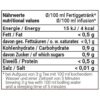 Profitieren Sie von den ernährungsphysiologischen Vorteilen des Aufgusses von PERSI MO, der 15 kJ Energie pro 100 ml bietet, mit weniger als 0,5 g Fett, 0,9 g Kohlenhydraten, darunter 0,5 g Zucker, und weniger als 0,01 g Salz. Außerdem finden Sie hier Anweisungen zum Ziehen für das beste Ergebnis.